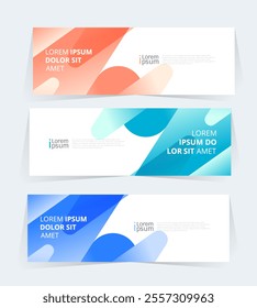 Geometric banner design with Vector presentation template.