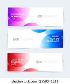 Geometric banner design with Vector presentation template.