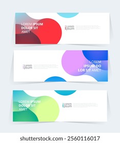 Geometric banner design with Vector presentation template.