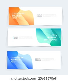 Geometric banner design with Vector presentation template.