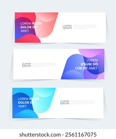 Geometric banner design with Vector presentation template.