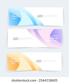 Geometric banner design with Vector presentation template.