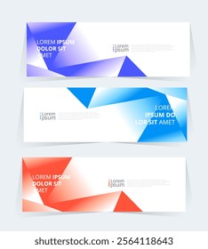 Geometric banner design with Vector presentation template.