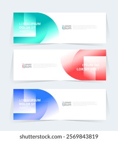 Geometric banner design with Vector presentation template.
