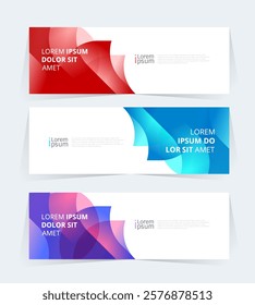 Geometric banner design with Vector presentation template.