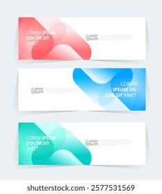 Geometric banner design with Vector presentation template.