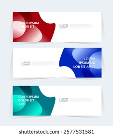 Geometric banner design with Vector presentation template.