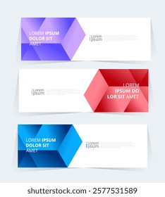 Geometric banner design with Vector presentation template.