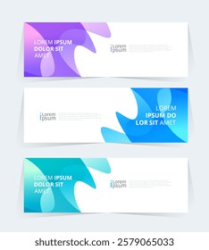 Geometric banner design with Vector presentation template.