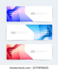 Geometric banner design with Vector presentation template.