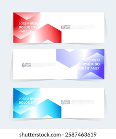 Geometric banner design with Vector presentation template.