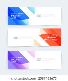 Geometric banner design with Vector presentation template.