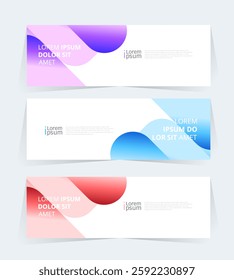 Geometric banner design with Vector presentation template.