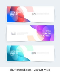 Geometric banner design with Vector presentation template.