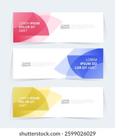 Geometric banner design with Vector presentation template.