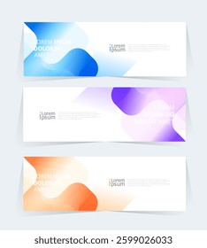 Geometric banner design with Vector presentation template.