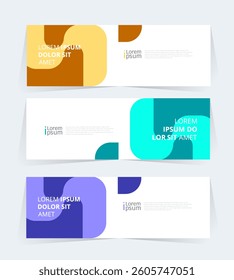 Geometric banner design with Vector presentation template.