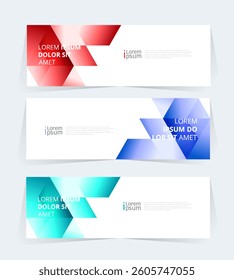 Geometric banner design with Vector presentation template.