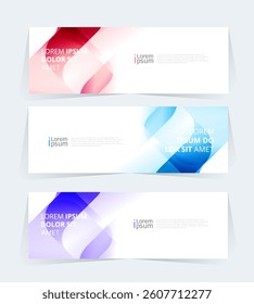 Geometric banner design with Vector presentation template.
