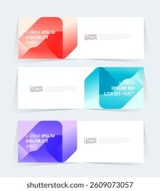 Geometric banner design with Vector presentation template.