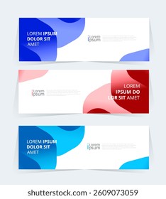 Geometric banner design with Vector presentation template.