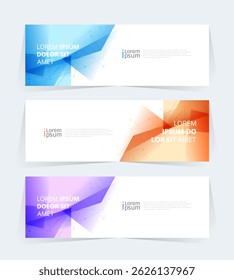 Design de banner geométrico com modelo de apresentação Vetor.