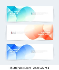 Design de banner geométrico com modelo de apresentação Vetor.