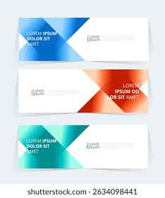 Geometric banner design with Vector presentation template.