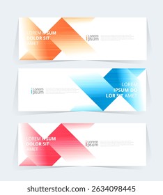 Geometric banner design with Vector presentation template.