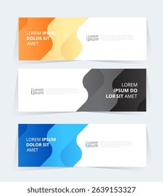 Geometric banner design with Vector presentation template.