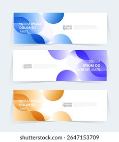 Design de banner geométrico com modelo de apresentação Vetor.
