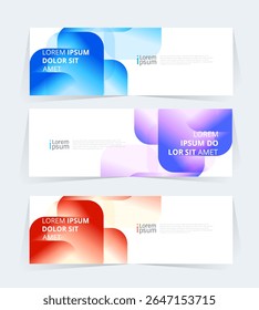 Geometric banner design with Vector presentation template.