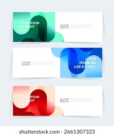 Geometric banner design with Vector presentation template.