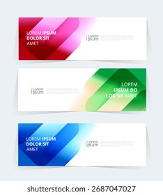 Diseño de Anuncio geométrico con Plantilla de presentación de Vector.