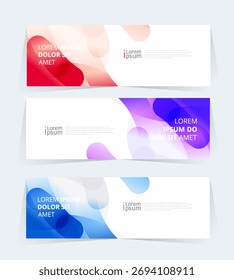 Design de banner geométrico com modelo de apresentação vetorial.