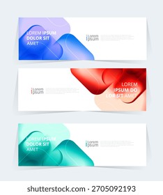 Geometric banner design with vector presentation template.