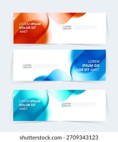 Geometric banner design with vector presentation template.