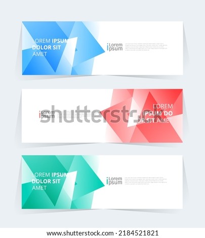 Geometric banner design with Vector presentation template.
