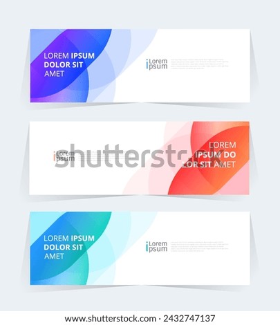 Geometric banner design with Vector presentation template.