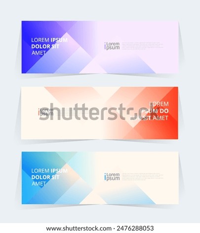 Geometric banner design with Vector presentation template.