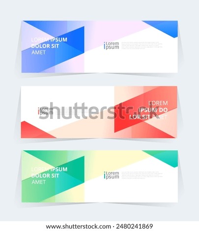 Geometric banner design with Vector presentation template.