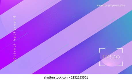 Geometric Banner. Digital Shape. 3d Landing Page. Violet Graphic Poster. Memphis Paper. Art Minimal Cover. Colorful Backdrop. Dynamic Pattern. Violet Geometric Banner