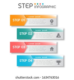 Geometric banner elements with steps,options,milestone,processes or workflow.Business data visualization.Creative step infographic template for presentation,vector illustration.