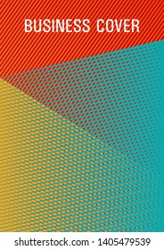 Geometric banner flyer background vector template. Trendy magazine backdrop. Laconic rectangle cover template. Stylish magazine vibrant leaflet. Marketing catalog creative mockup.