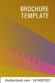 Geometric banner flyer background vector template. Corporate branding leaflet. Vibrant gradient book backdrop. Hipster art cover geometry. 2d abstract shapes flat tech composition.