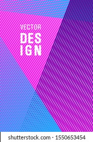 Geometric banner flyer background vector template. Plastic style cover template. Tech diagonal elements backdrop. Futuristic publication paper. Editable web landing page graphics.