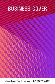 Geometric banner flyer background vector template. Educational brochure cover template. Lines gradient texture booklet layout. Sale catalog vivid mockup. Bright business report concept.
