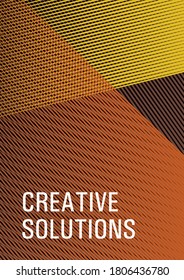Geometric banner flyer background vector template. School notebook cover template. Scientific magazine concept. Futuristic publication paper. Poster linear minimalistic Eps10 vector.