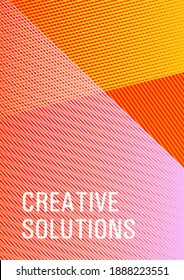 Geometric banner flyer background vector template. Flat style booklet concept. Cover with logo identity space. 2d abstract shapes flat tech composition. Magic notebook framework.