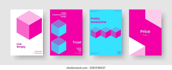Geometric Banner Layout. Creative Book Cover Template. Isolated Background Design. Brochure. Flyer. Report. Poster. Business Presentation. Journal. Handbill. Brand Identity. Newsletter. Catalog